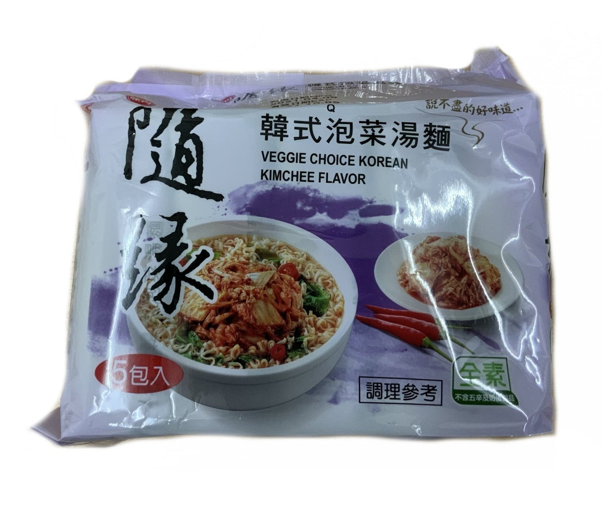 随园素菜精选韩式泡菜口味 5 包 x 77 克