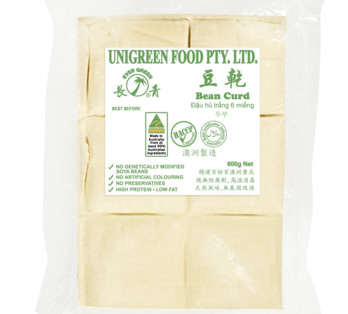 Evergreen Bean Curd 600g