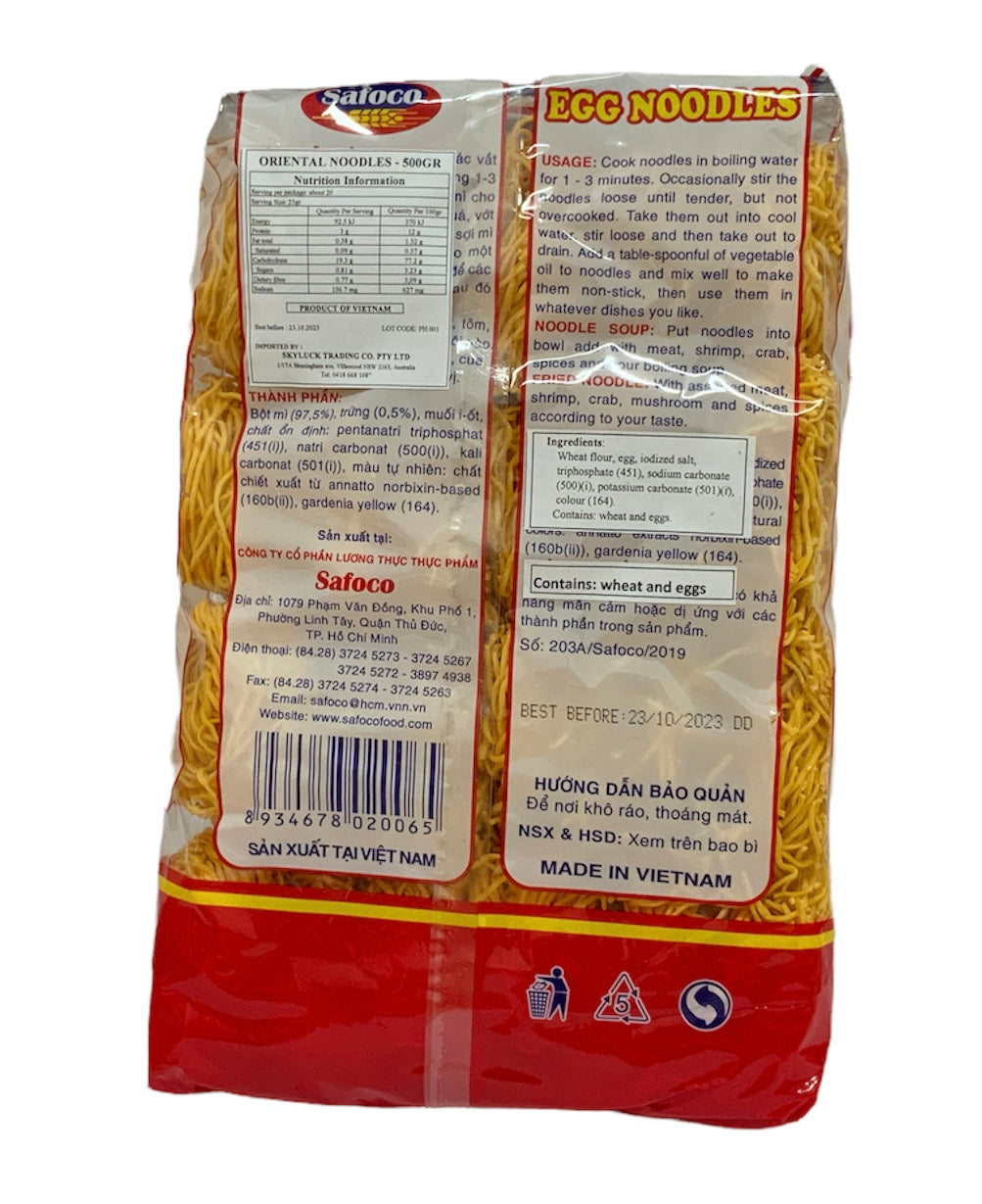 Safaco Thin Egg Noodles 500G